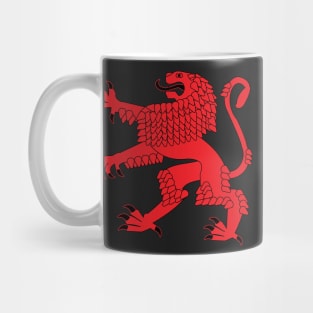 Heraldic Rampant Lion (red) Mug